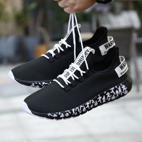 New Women Fashion Running Sneakers Platform Solid Color Flats Ladies Shoes Casual Breathable Wedge Heel Women Walking Sneaker (Color: G183-Black white, Shoe Size: 35)