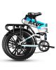 Auloor 20H1F 750W Foldable Electric Bike for Adults with 20'x4'Fat Tire; E Bikes MTB with LG 48V 12.8Ah Battery Shimano 7-Speed Ebike